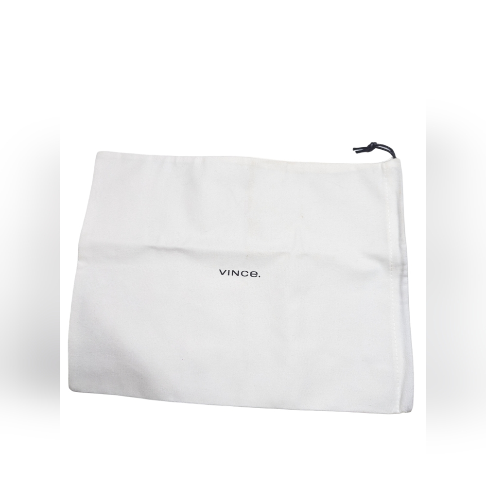 VINCE Dust Bag or Shoe Bag 11.6" X 14" White with Black Drawstring SEND OFFER 🫴